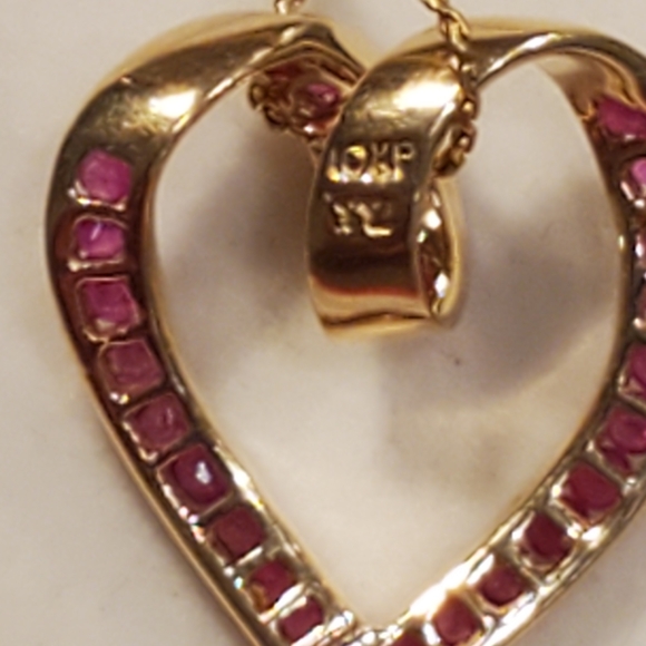 Ruby Heart Pendant and Ring - Picture 5 of 6